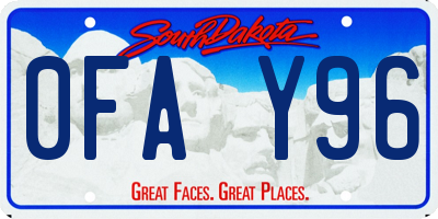 SD license plate 0FAY96