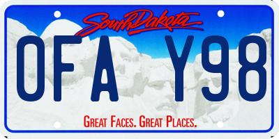 SD license plate 0FAY98