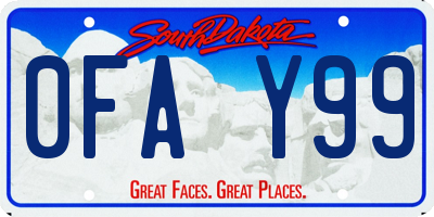 SD license plate 0FAY99