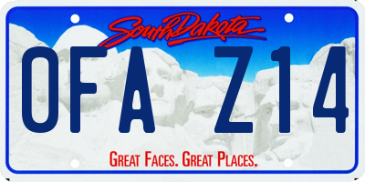 SD license plate 0FAZ14