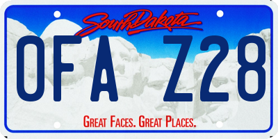SD license plate 0FAZ28