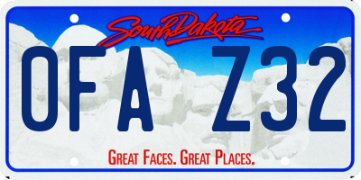 SD license plate 0FAZ32