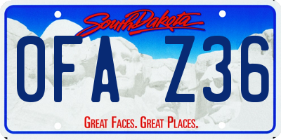SD license plate 0FAZ36