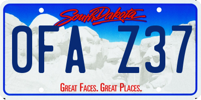 SD license plate 0FAZ37