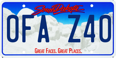 SD license plate 0FAZ40