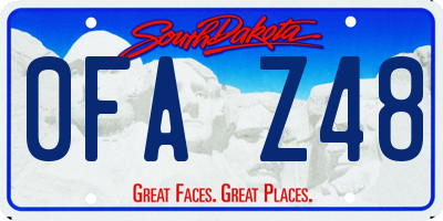 SD license plate 0FAZ48