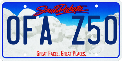 SD license plate 0FAZ50