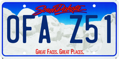 SD license plate 0FAZ51