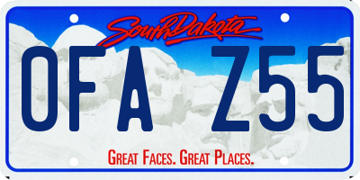 SD license plate 0FAZ55