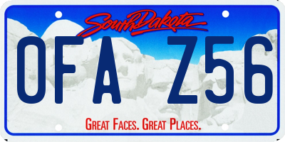 SD license plate 0FAZ56