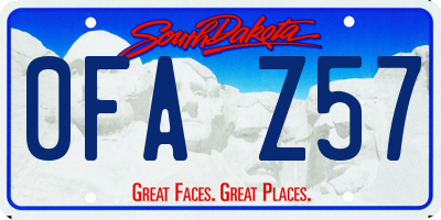 SD license plate 0FAZ57