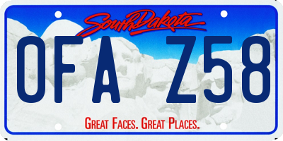 SD license plate 0FAZ58