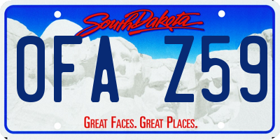 SD license plate 0FAZ59