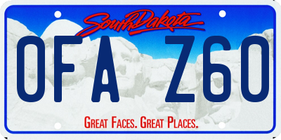 SD license plate 0FAZ60