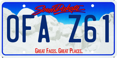 SD license plate 0FAZ61