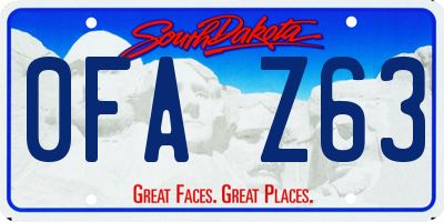 SD license plate 0FAZ63