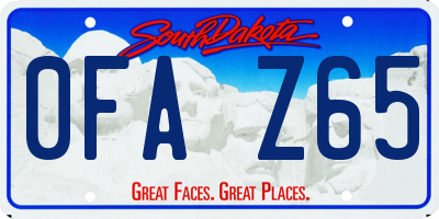 SD license plate 0FAZ65