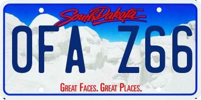 SD license plate 0FAZ66