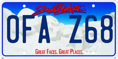 SD license plate 0FAZ68