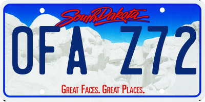 SD license plate 0FAZ72
