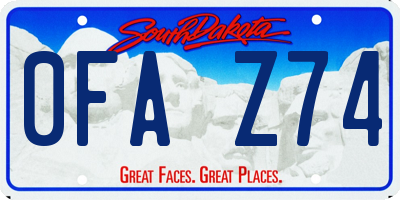 SD license plate 0FAZ74