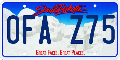 SD license plate 0FAZ75
