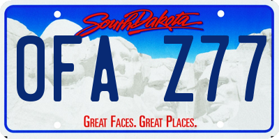 SD license plate 0FAZ77