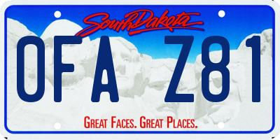 SD license plate 0FAZ81