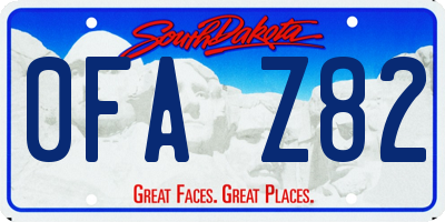 SD license plate 0FAZ82