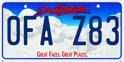 SD license plate 0FAZ83