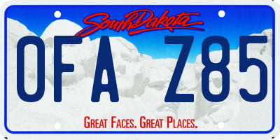 SD license plate 0FAZ85
