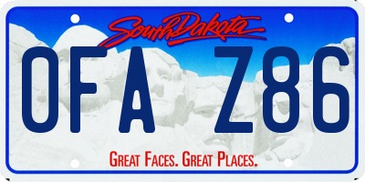 SD license plate 0FAZ86