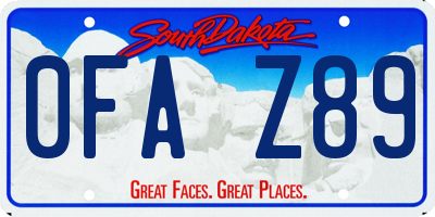 SD license plate 0FAZ89