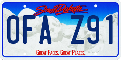 SD license plate 0FAZ91