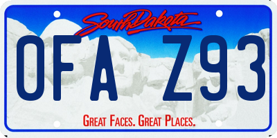SD license plate 0FAZ93