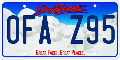 SD license plate 0FAZ95