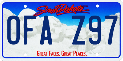 SD license plate 0FAZ97