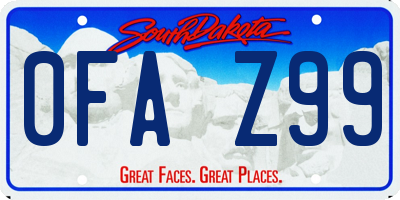 SD license plate 0FAZ99