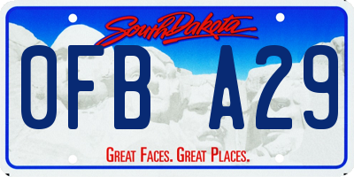 SD license plate 0FBA29