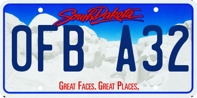 SD license plate 0FBA32