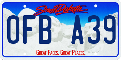 SD license plate 0FBA39