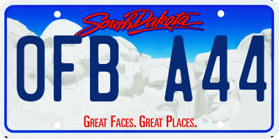 SD license plate 0FBA44