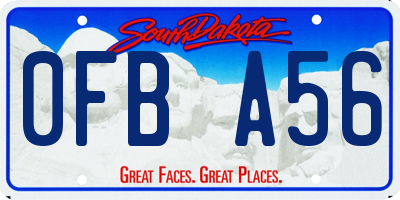 SD license plate 0FBA56