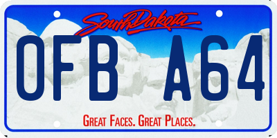 SD license plate 0FBA64