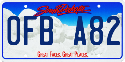 SD license plate 0FBA82