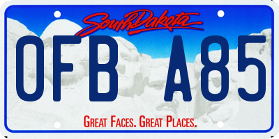 SD license plate 0FBA85