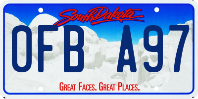 SD license plate 0FBA97