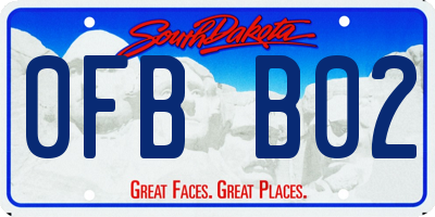 SD license plate 0FBB02