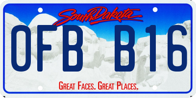 SD license plate 0FBB16