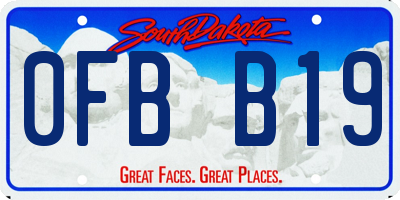 SD license plate 0FBB19